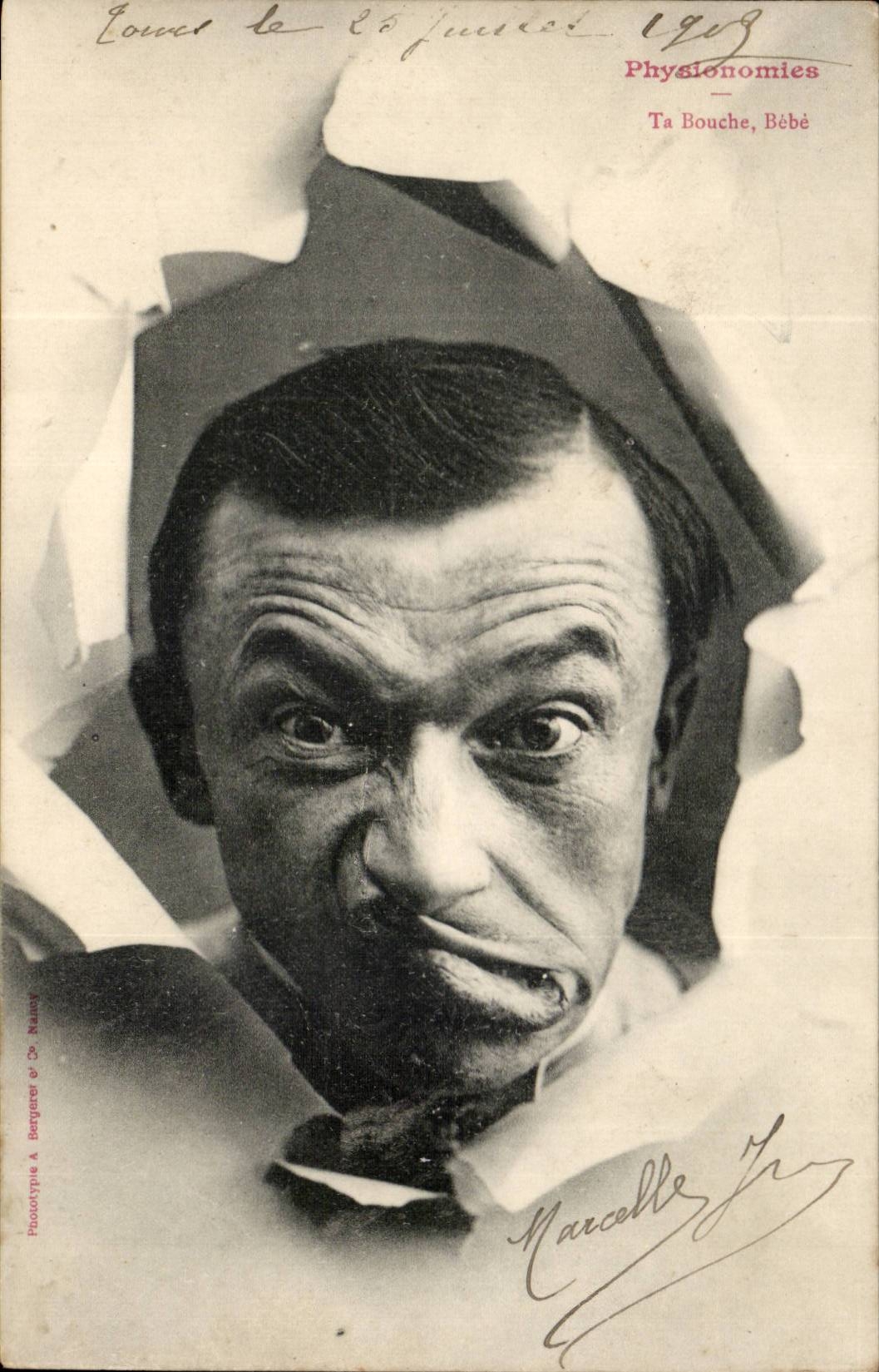 CPA Fantaisie Physionomies Humour