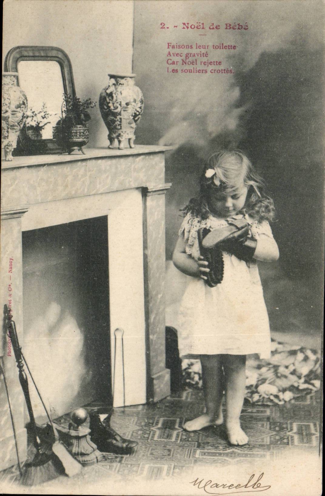 CPA Phantasie-Weihnachtskind des Babys