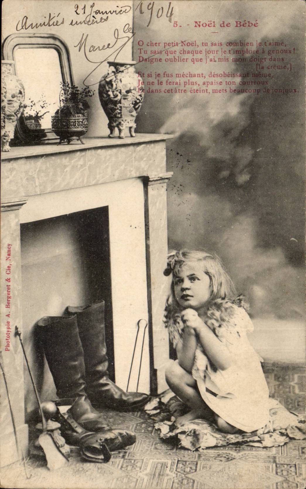 CPA Phantasie-Weihnachtskind des Babys