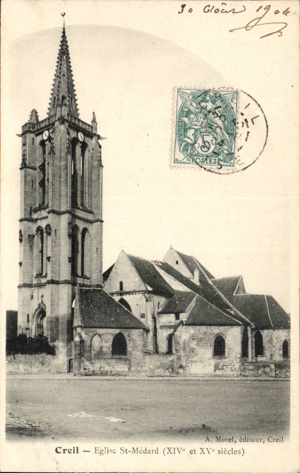 Creil CPA Eglise Saint medard 