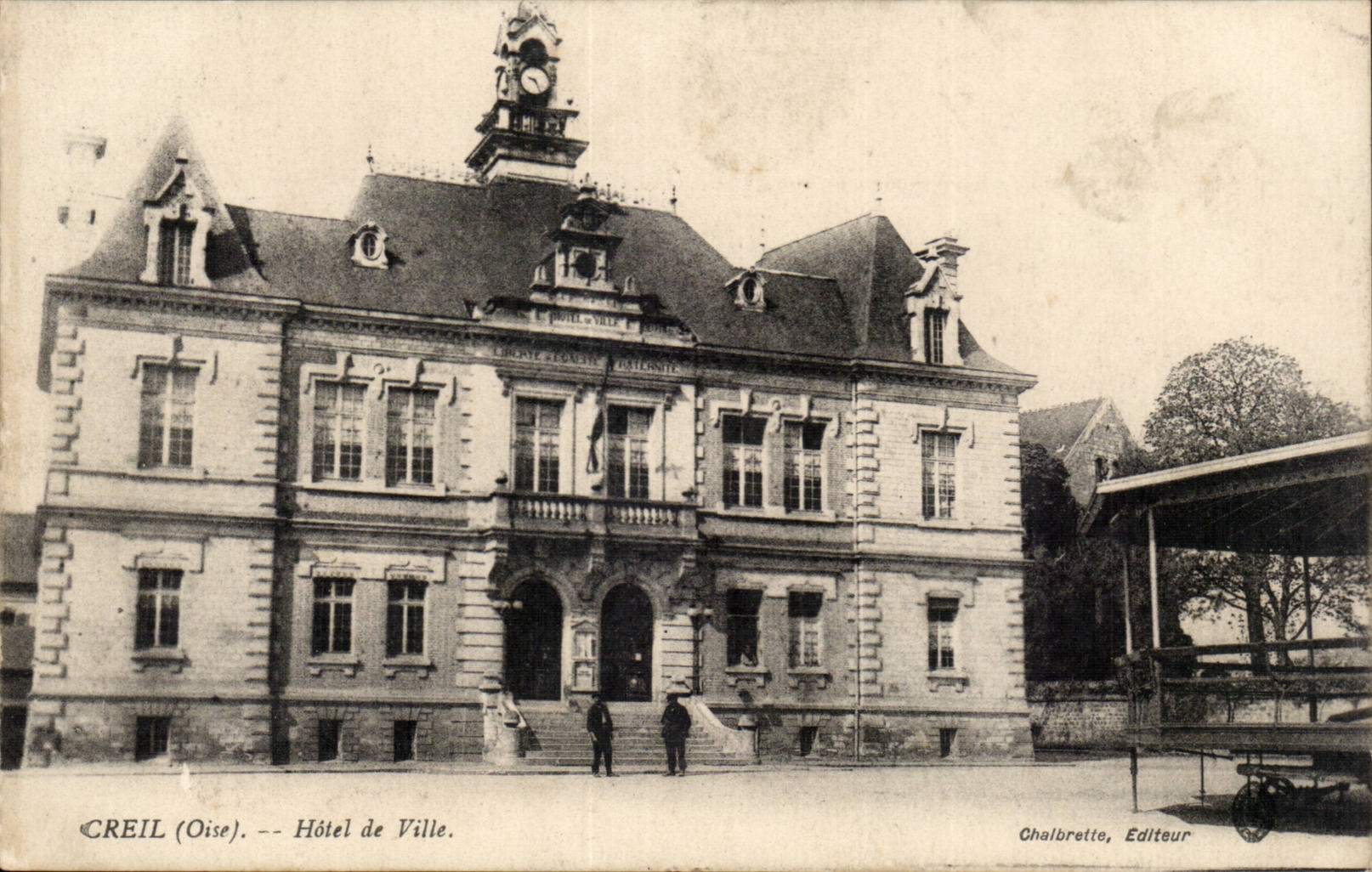 Creil CPA Hotel de ville