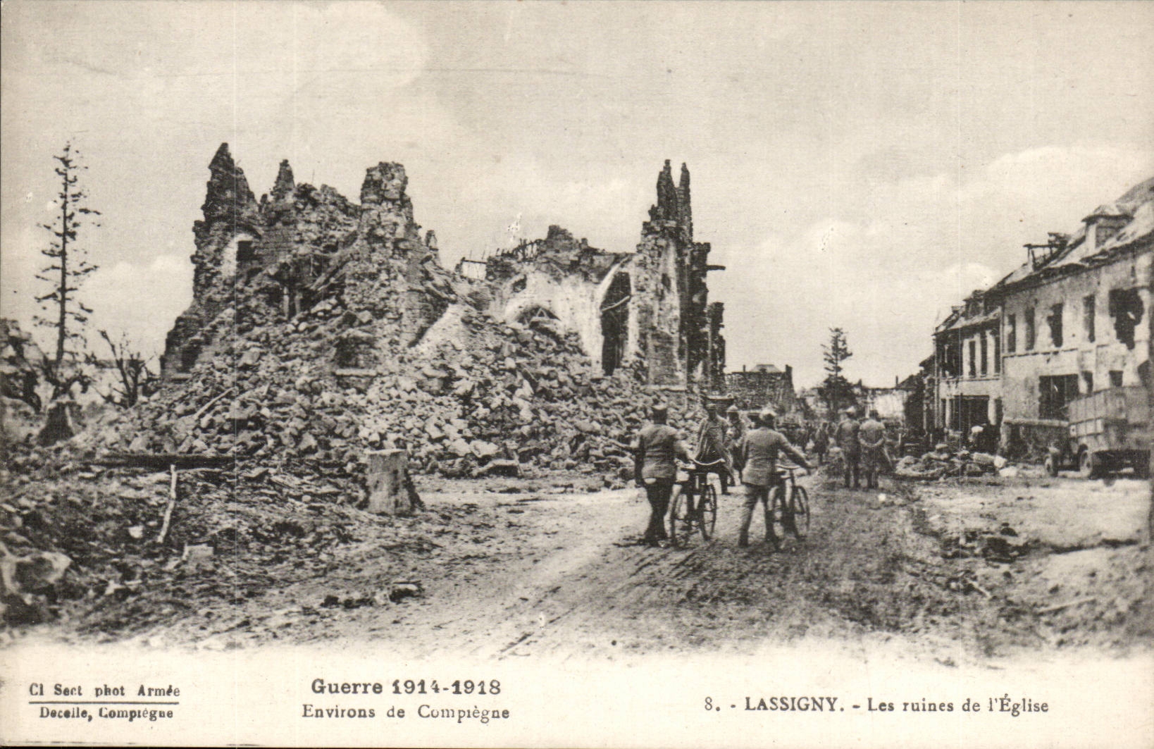 Lassigny CPA Ruinen der Kirche