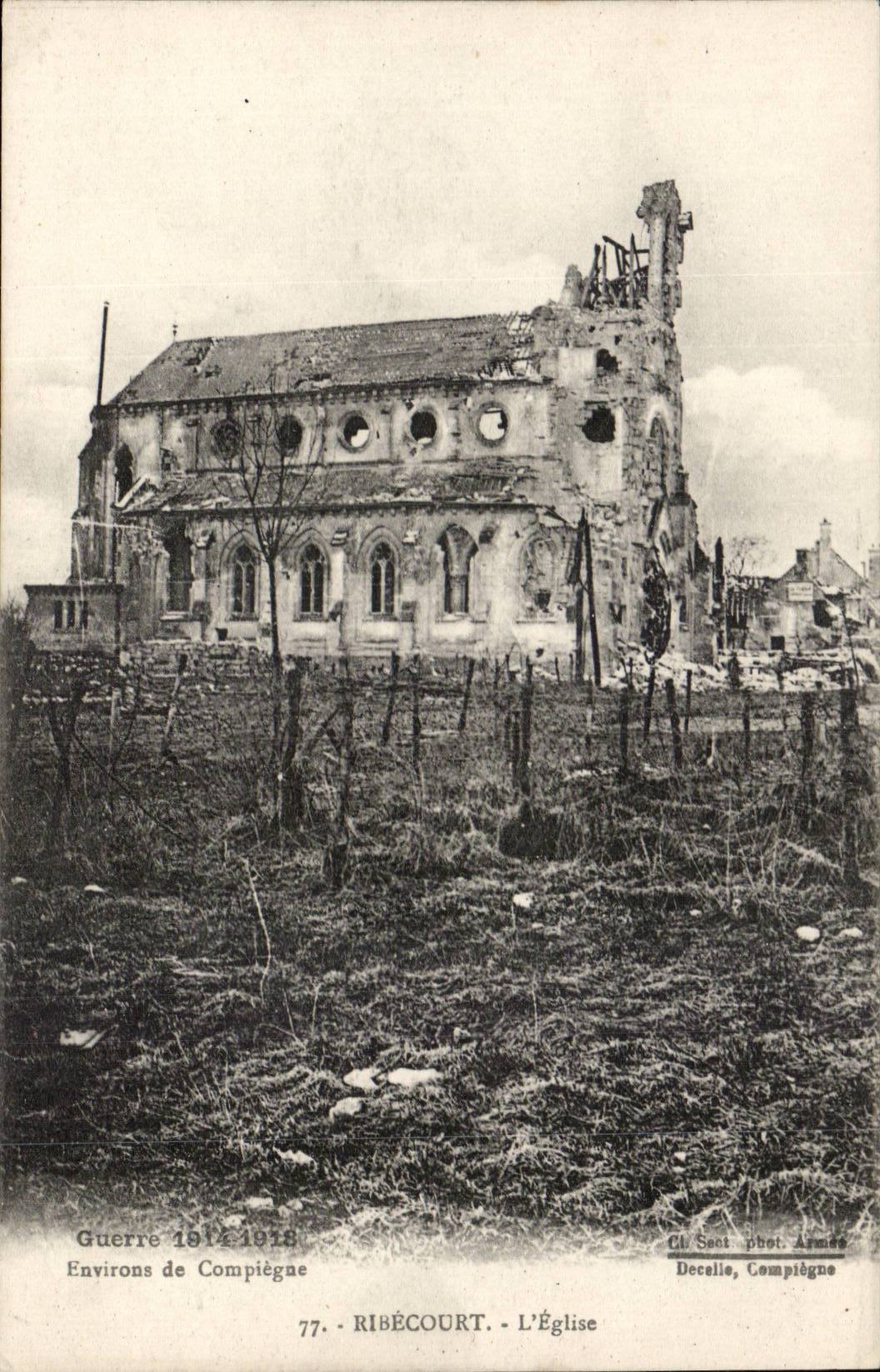 Ribecourt CPA die Kirche