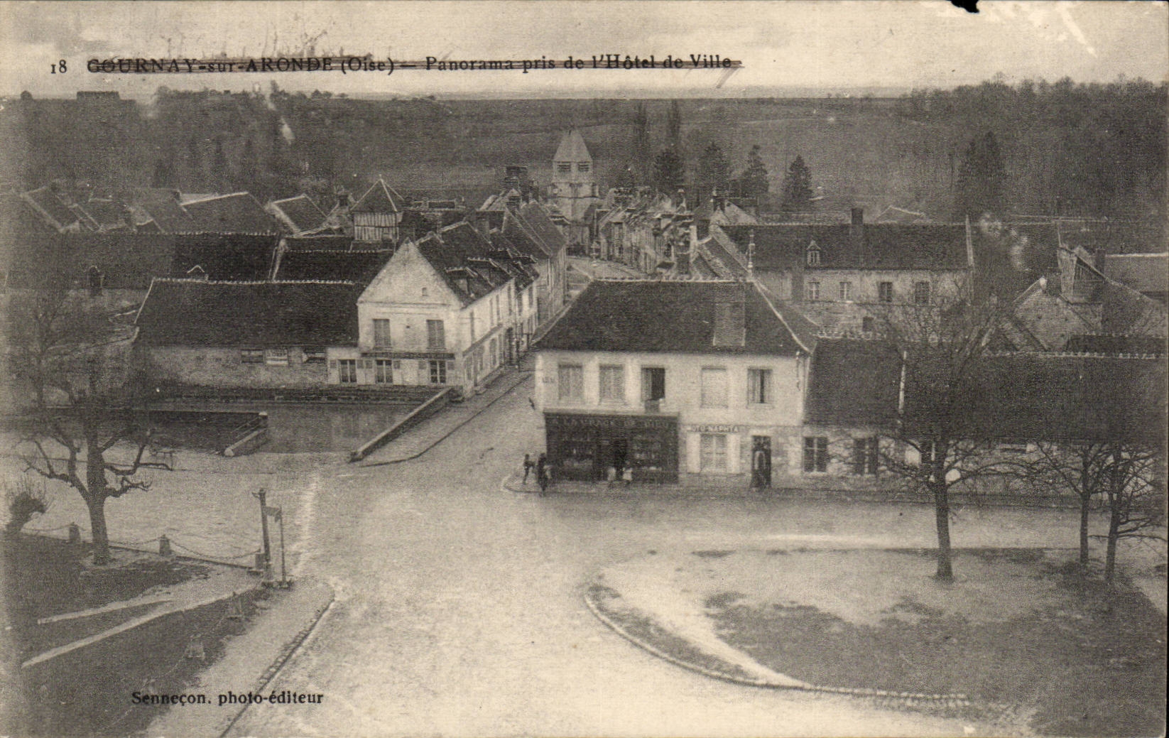 Gournay auf dem Panorama der Schwalben-CPA genommen vom Rathaus