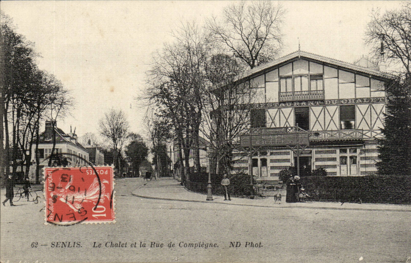 Senlis CPA das cahlet und die Strasse von Compiegne