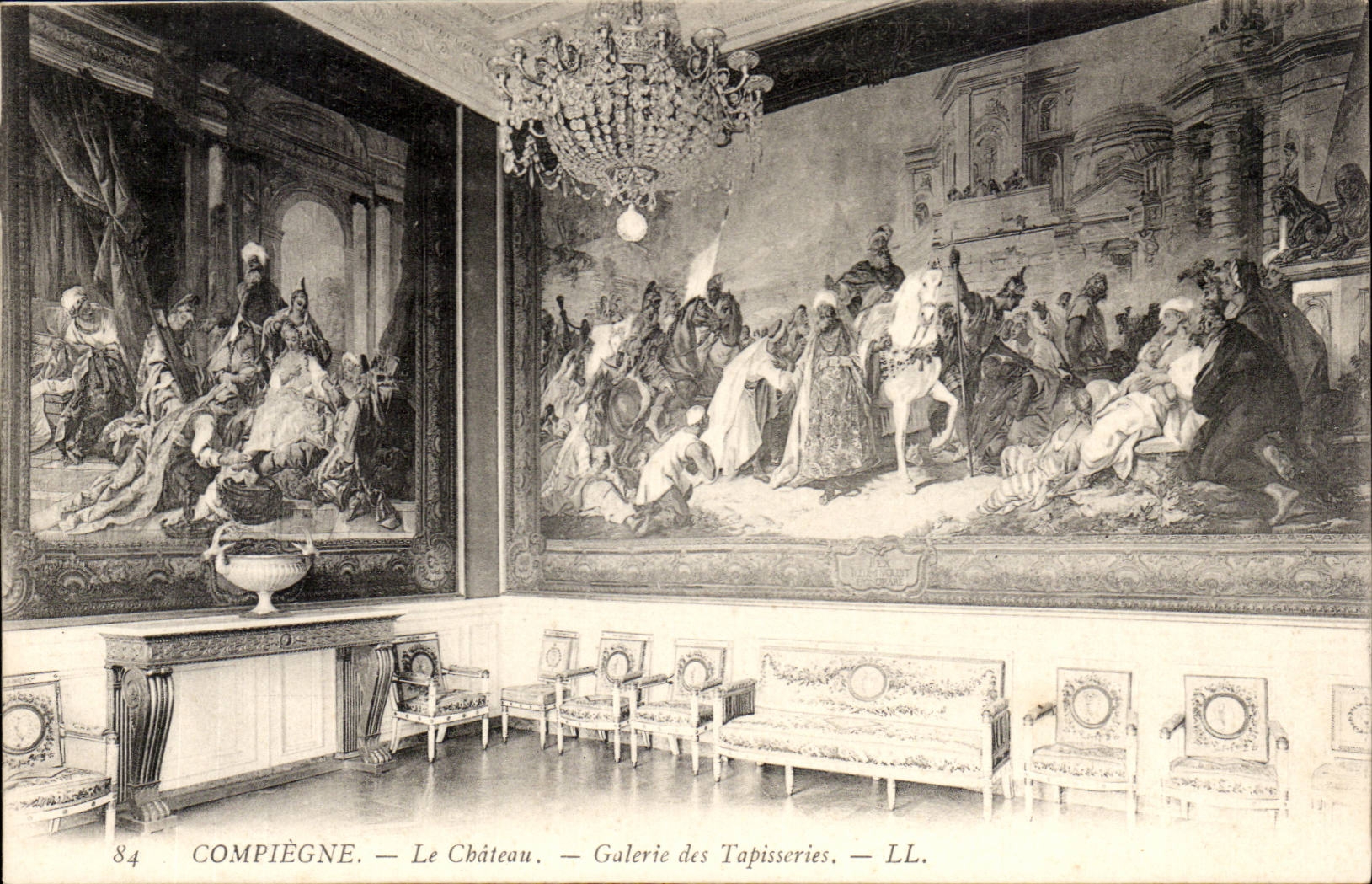 Compiegne CPA die Schloss Galerie der Tapisserien