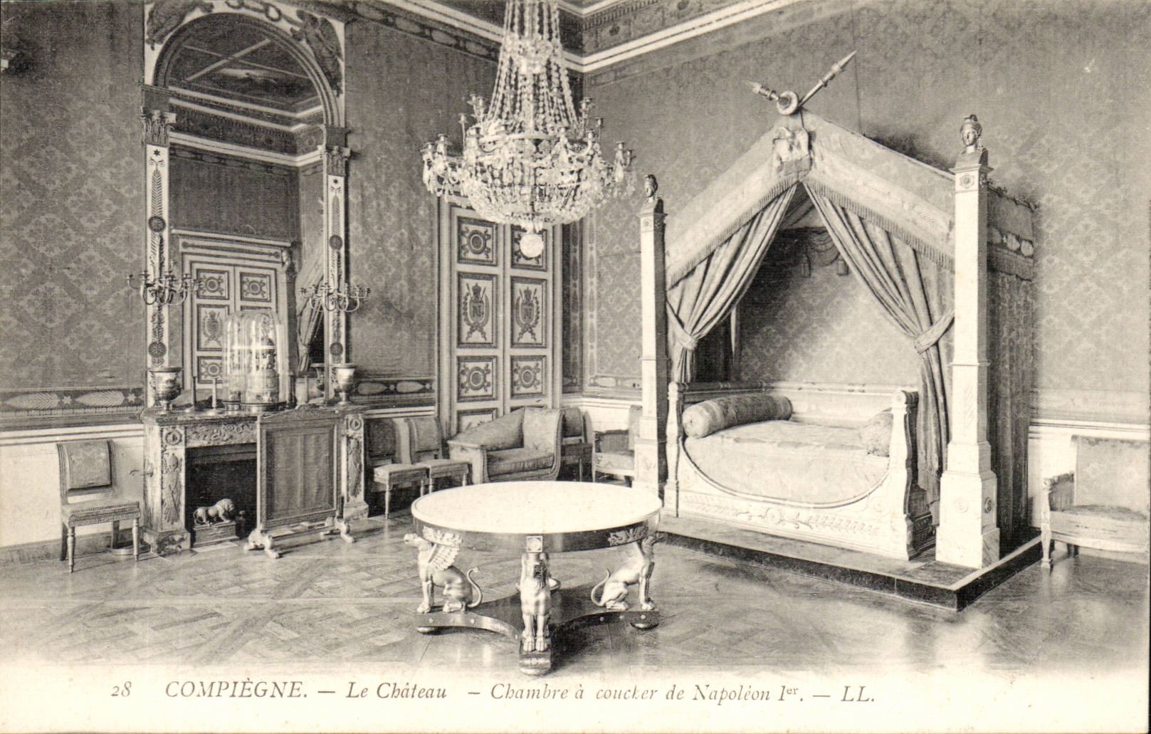 Compiegne CPA das Chambre Schloss muss von Napoleon 1 schlafen