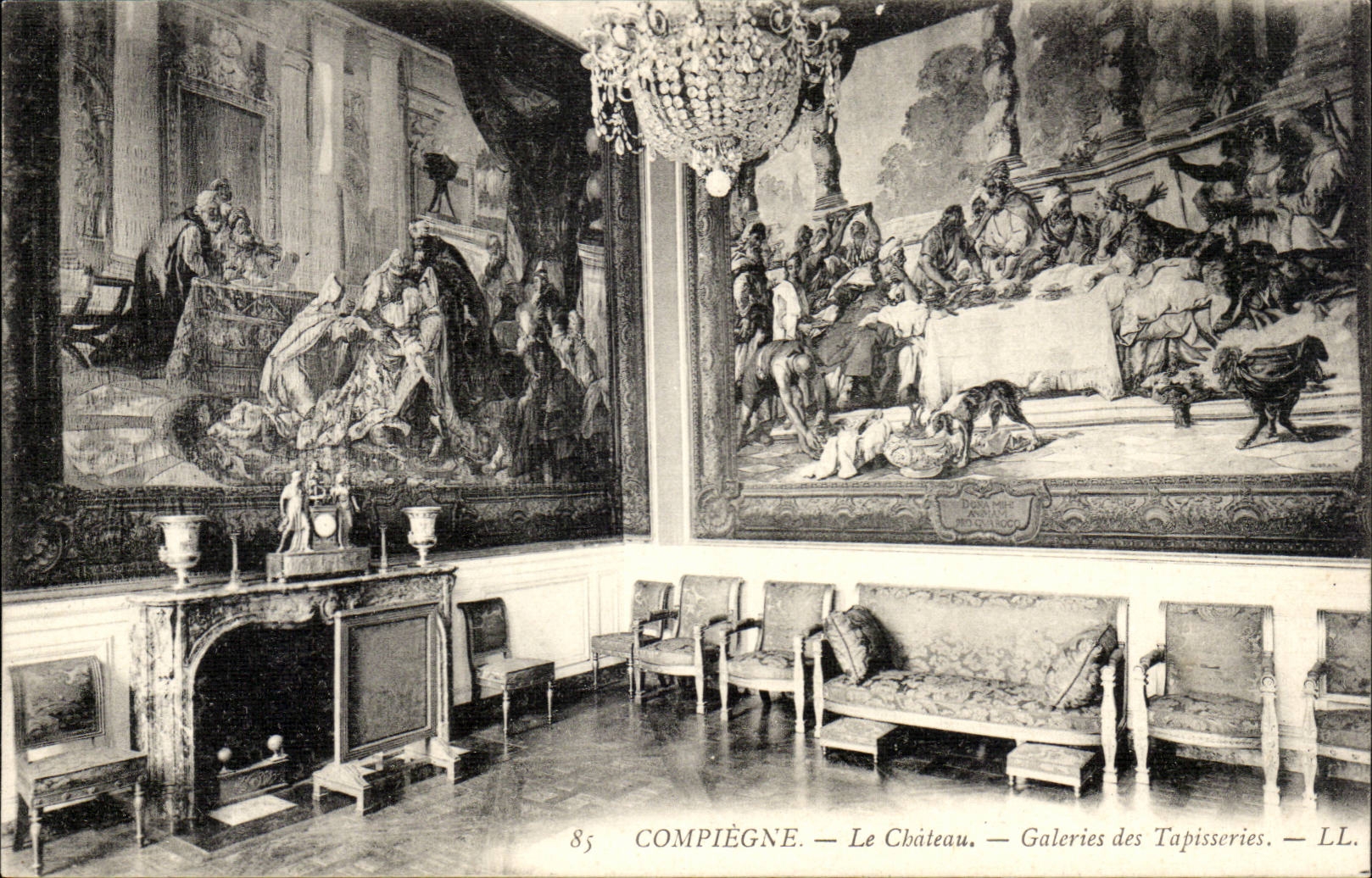 Compiegne CPA die Schloss Galerie der Tapisserien