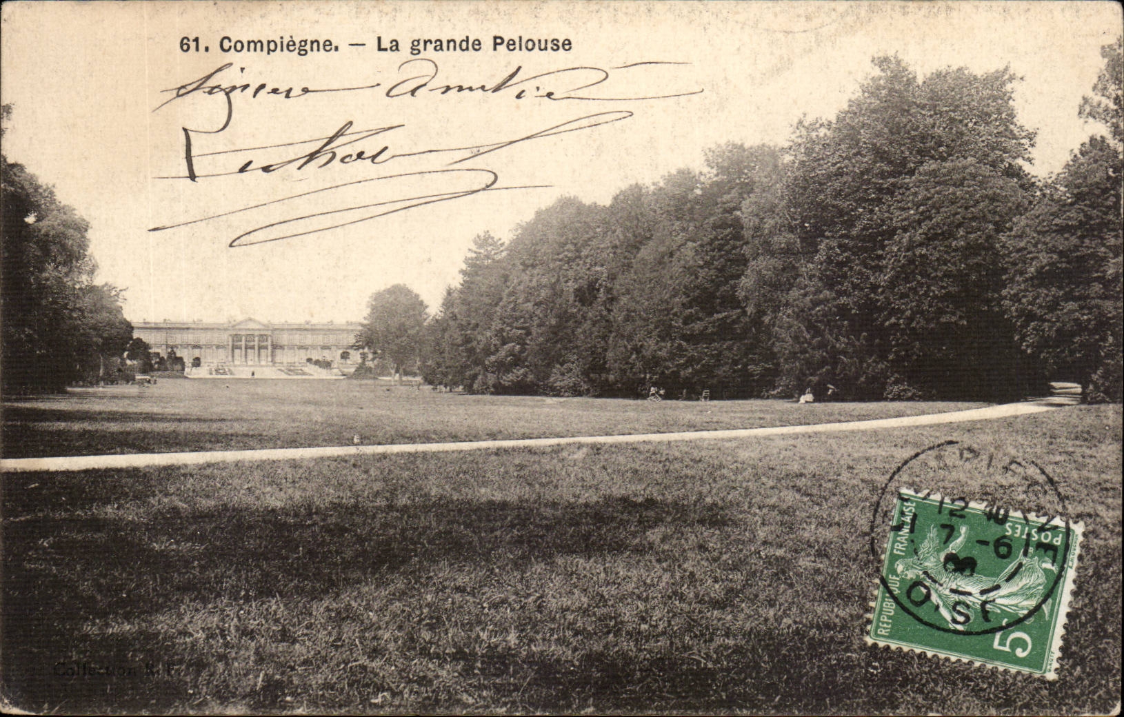 Compiegne CPA der grosse Rasen