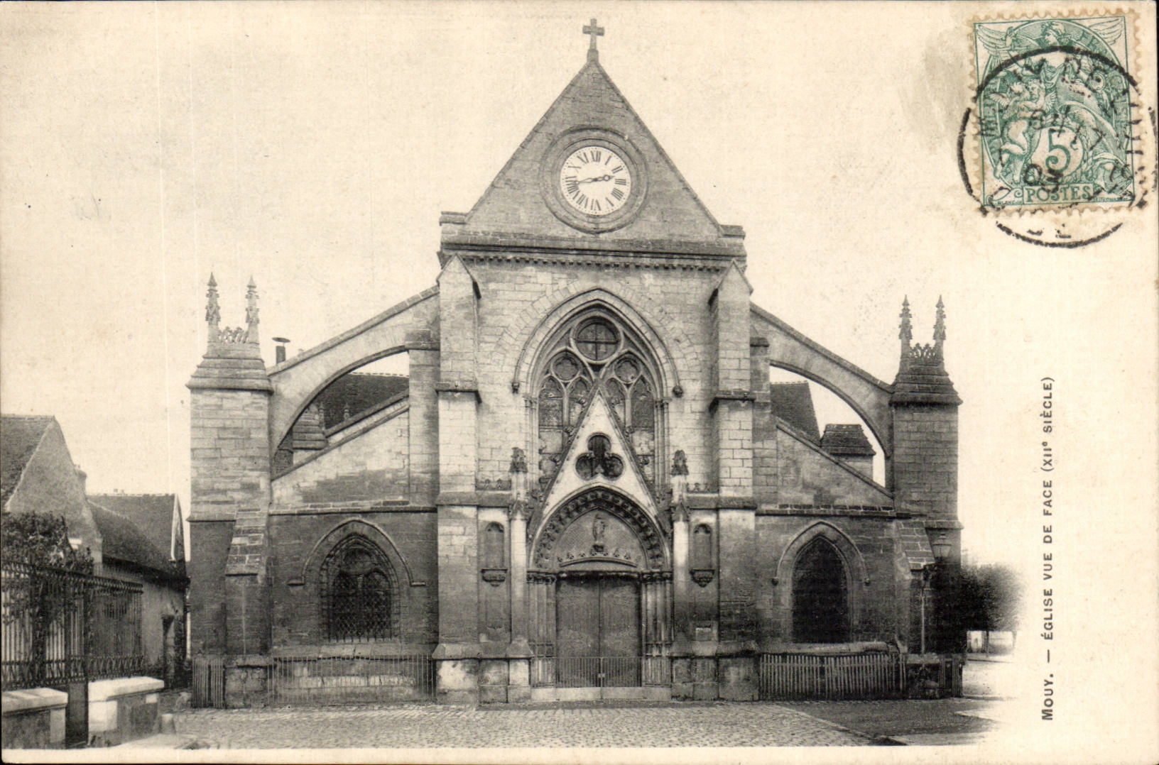 Mouy CPA Vorderansicht der Kirche