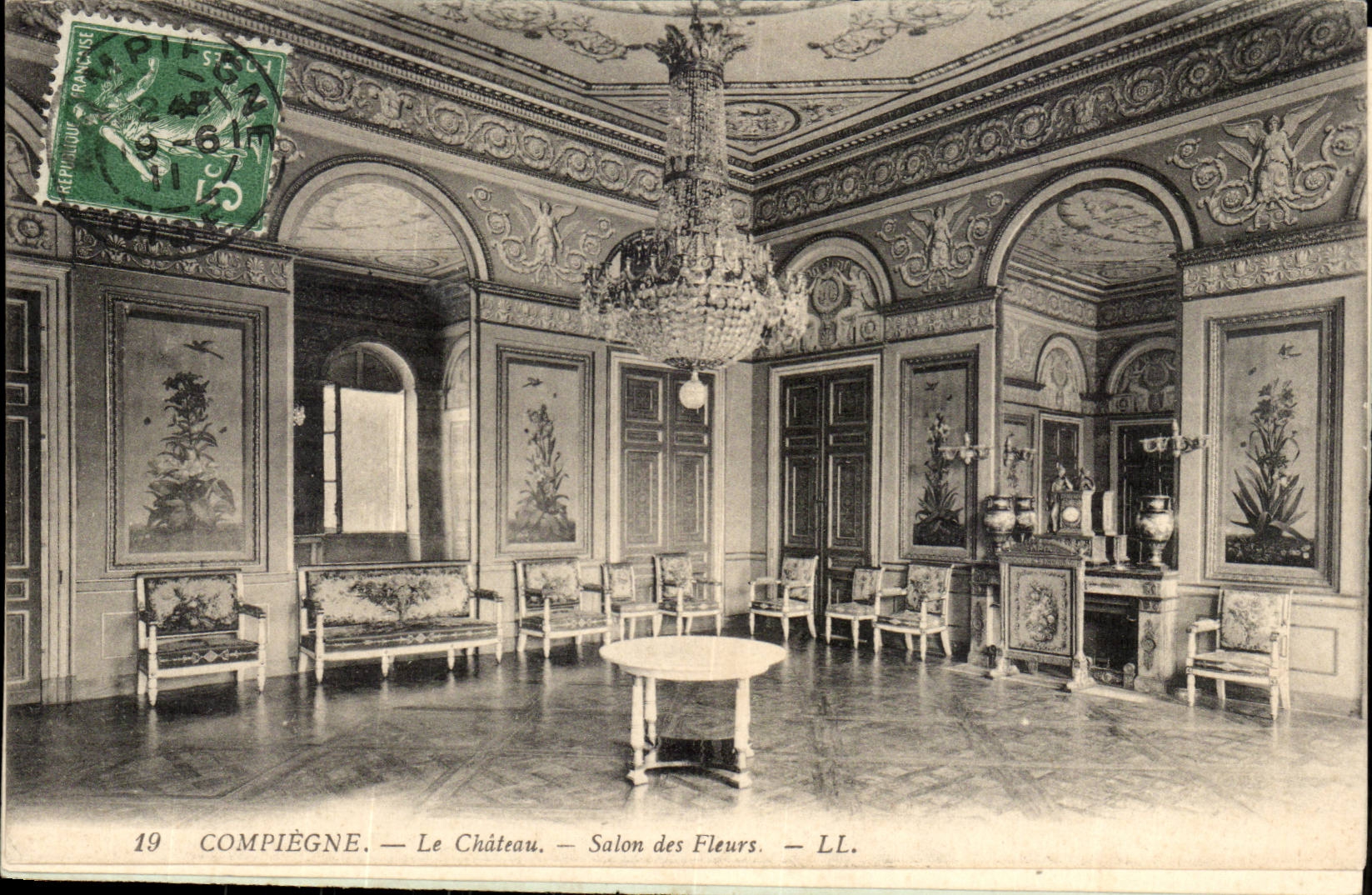 Pierrefonds CPA das Schloss Wohnzimmer der Blumen