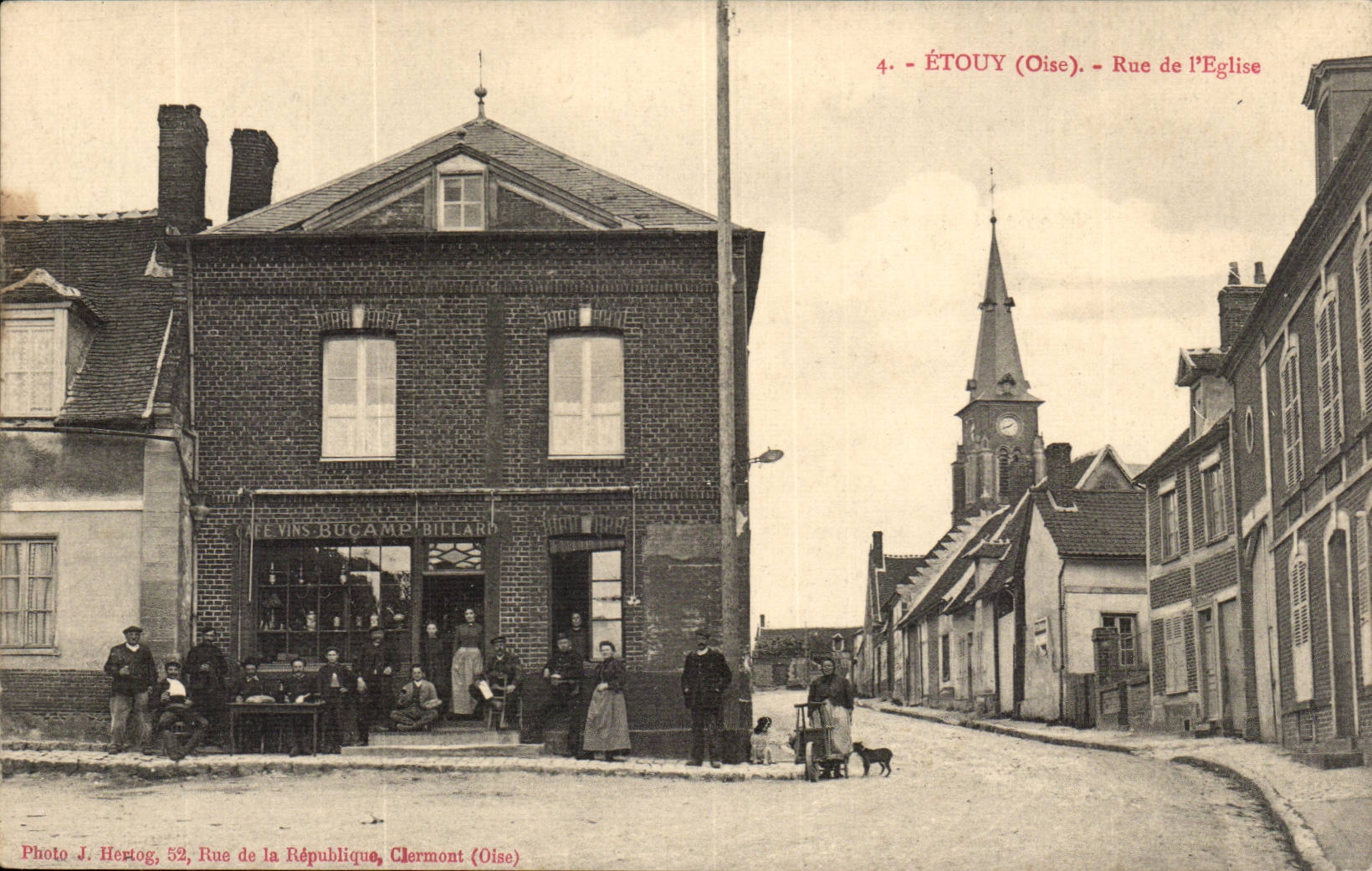 Etouy CPA Strasse der Kirche