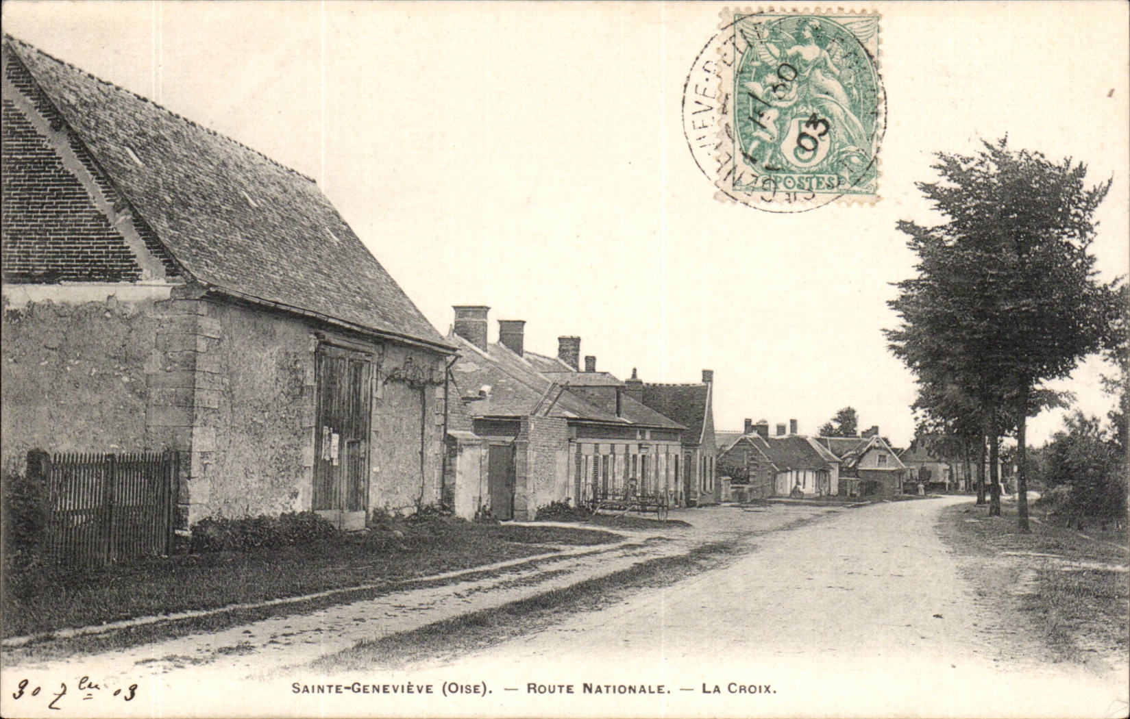 Sainte Genevieve CPA Hauptverkehsstrasse das Kreuz