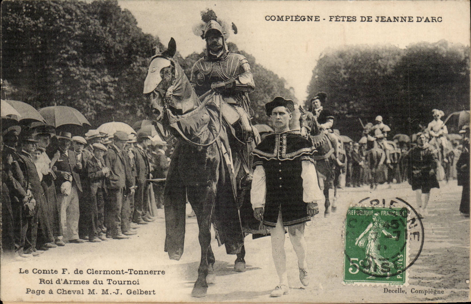 Compiegne CPA der Zahlimpulsde Clermont Tonnerre Konig der Waffen des Seitenturniers hat Gelbert Pferd