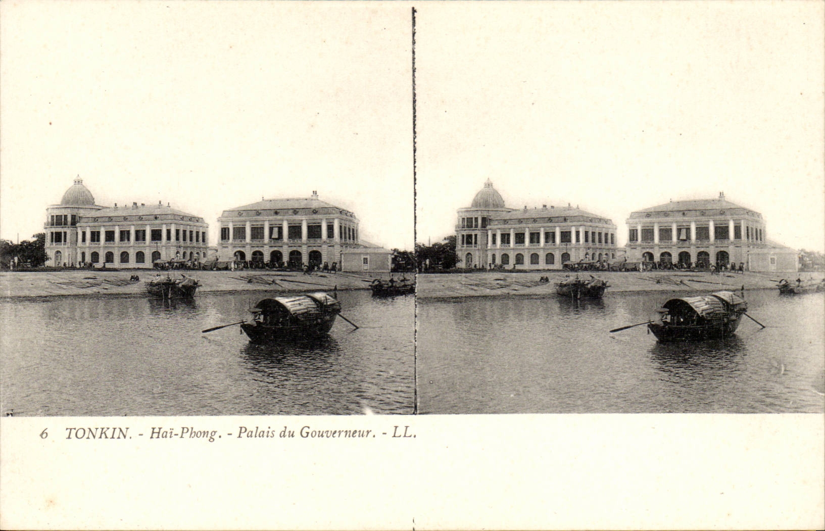 Stereoscopic sights Tonkin CPA Hai Phong Palate of the Vietnam governor