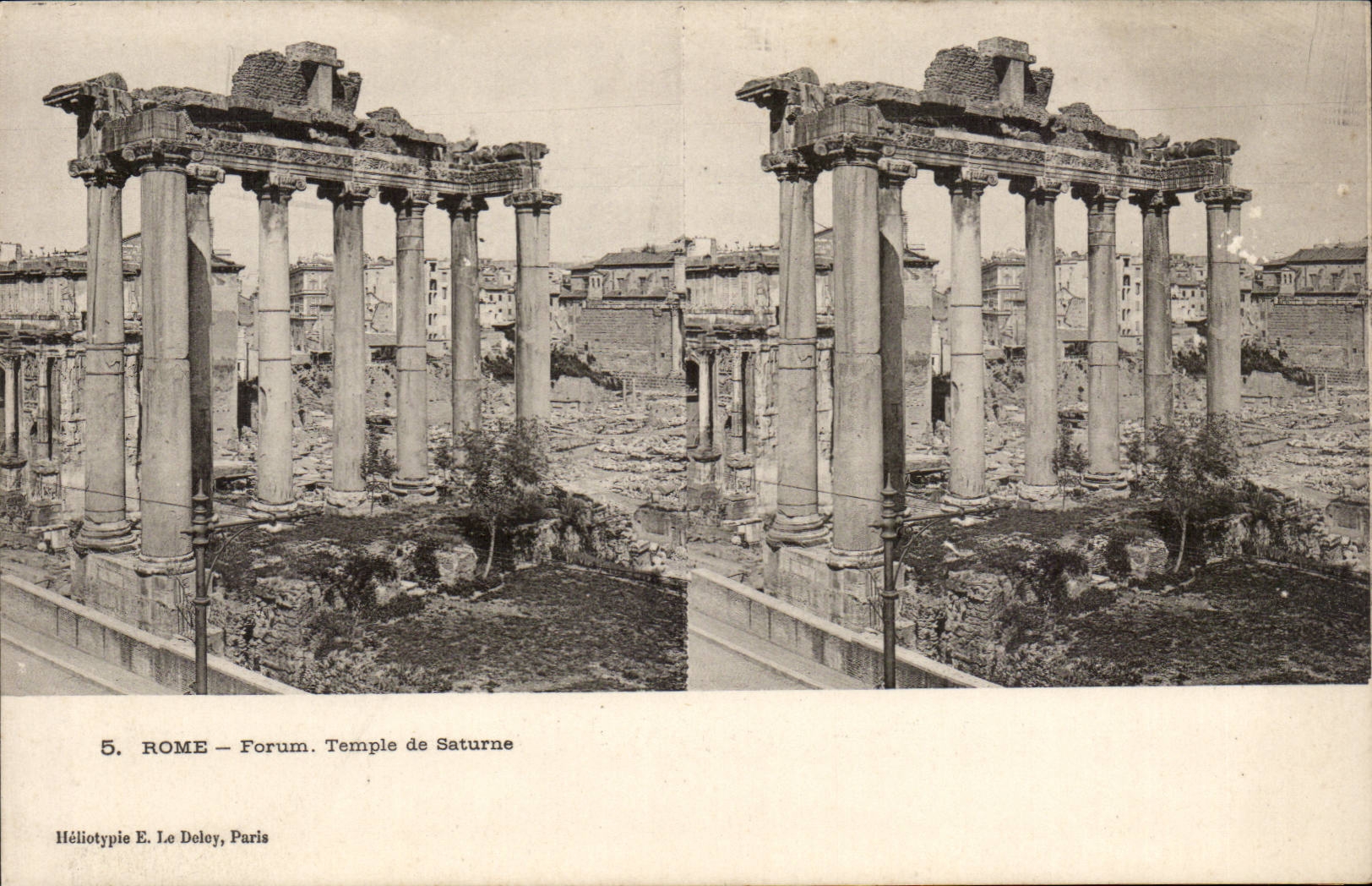 Italy Italia Roma CPA Forum Temple of Saturn