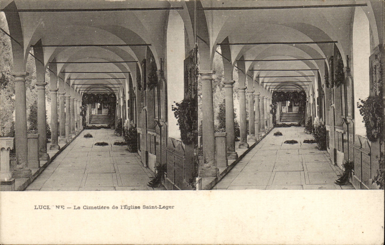 Switzerland Lucerne CPA the cemetery of the church Saint Light