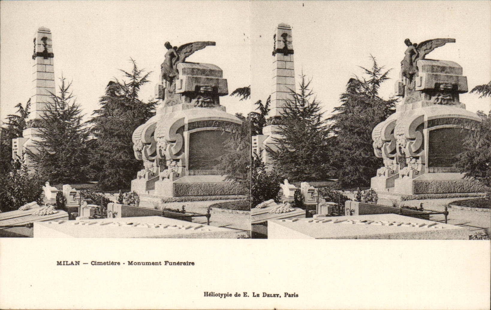 Italy Italia CPA Milan Cemetery Monument