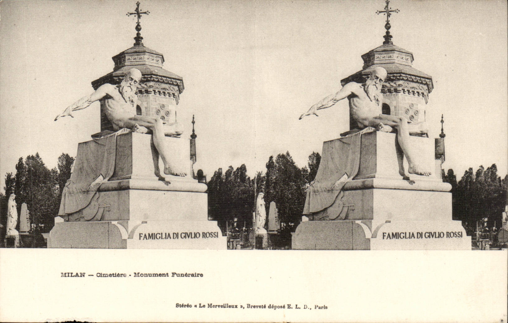 Italy Italia CPA Milan Cemetery Monument