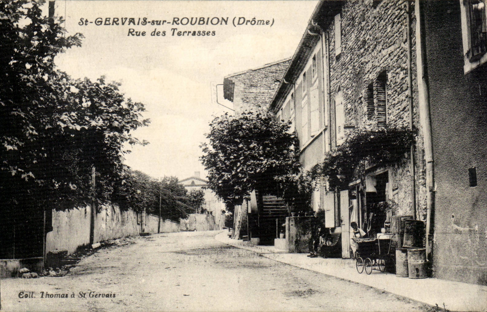 Saint Gervais on Roubion CPA Street of the terraces