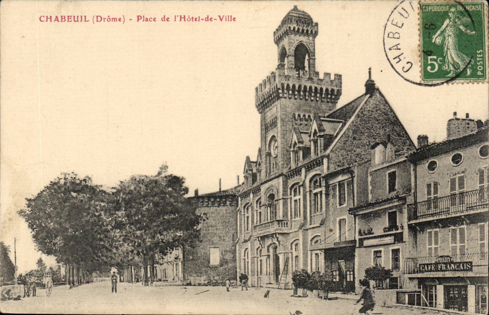 Chabeuil CPA Places town hall