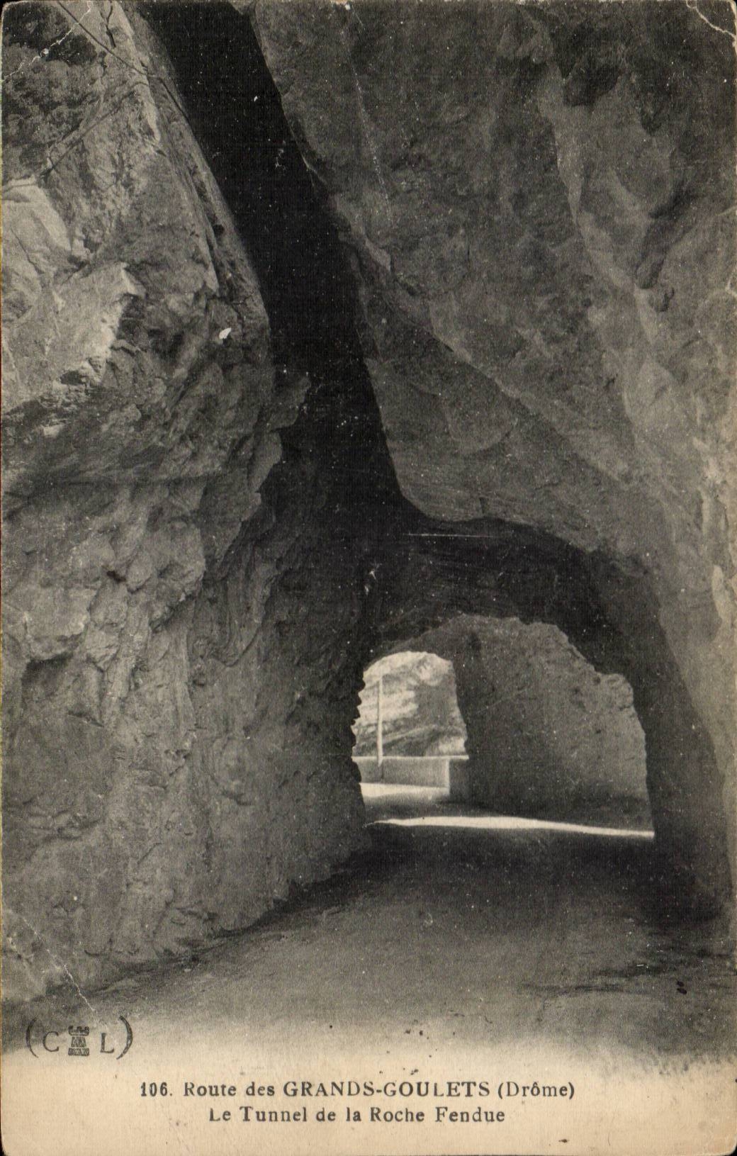 CPA Road of the Great narrow parts the tunnel of the split rock