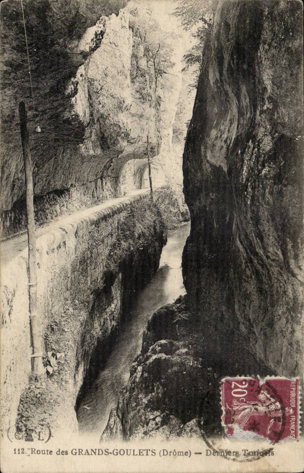 Route des Grands narrow parts CPA Last tunnels