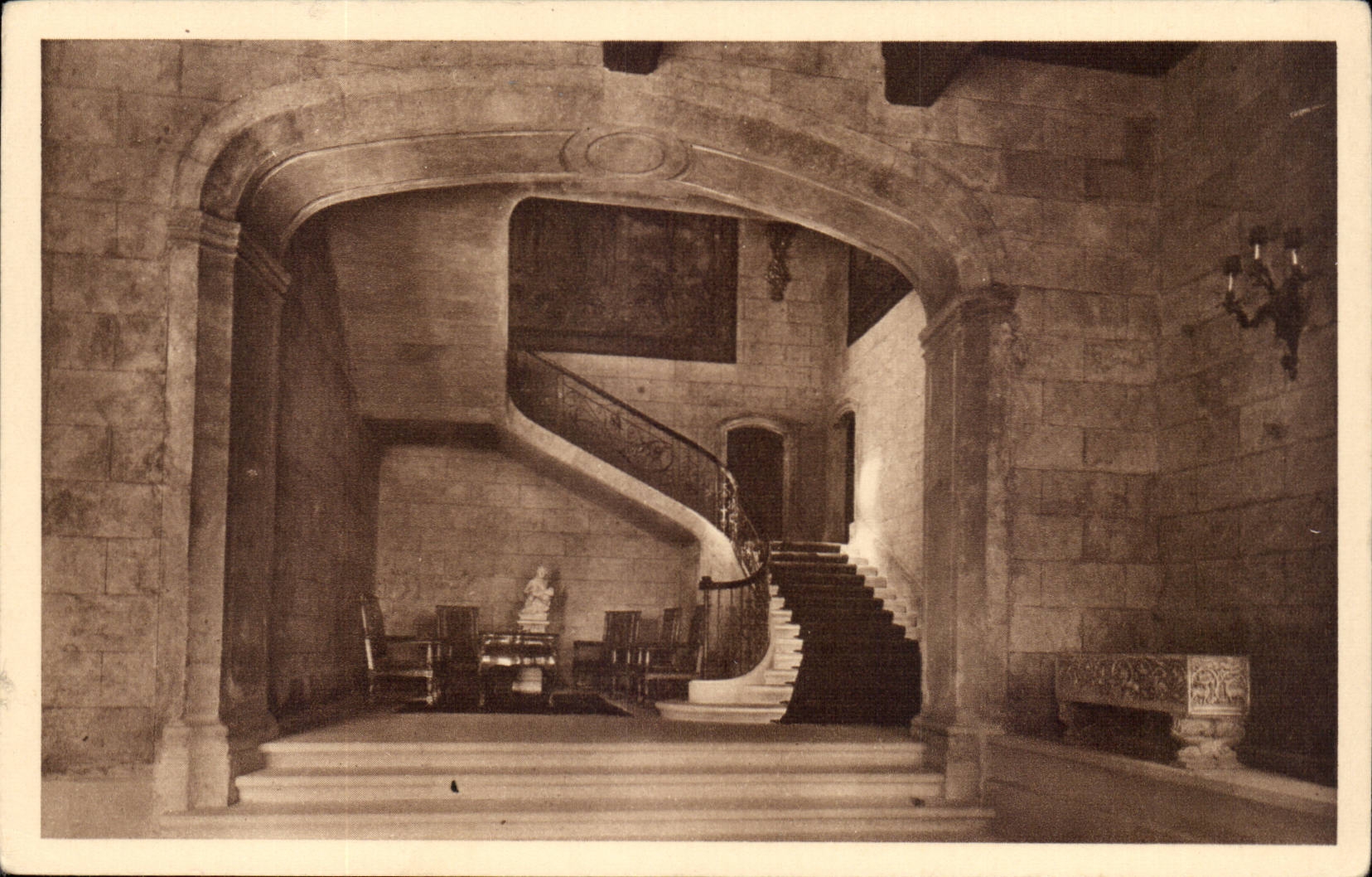 CPA Castle of GRignan the main staircase