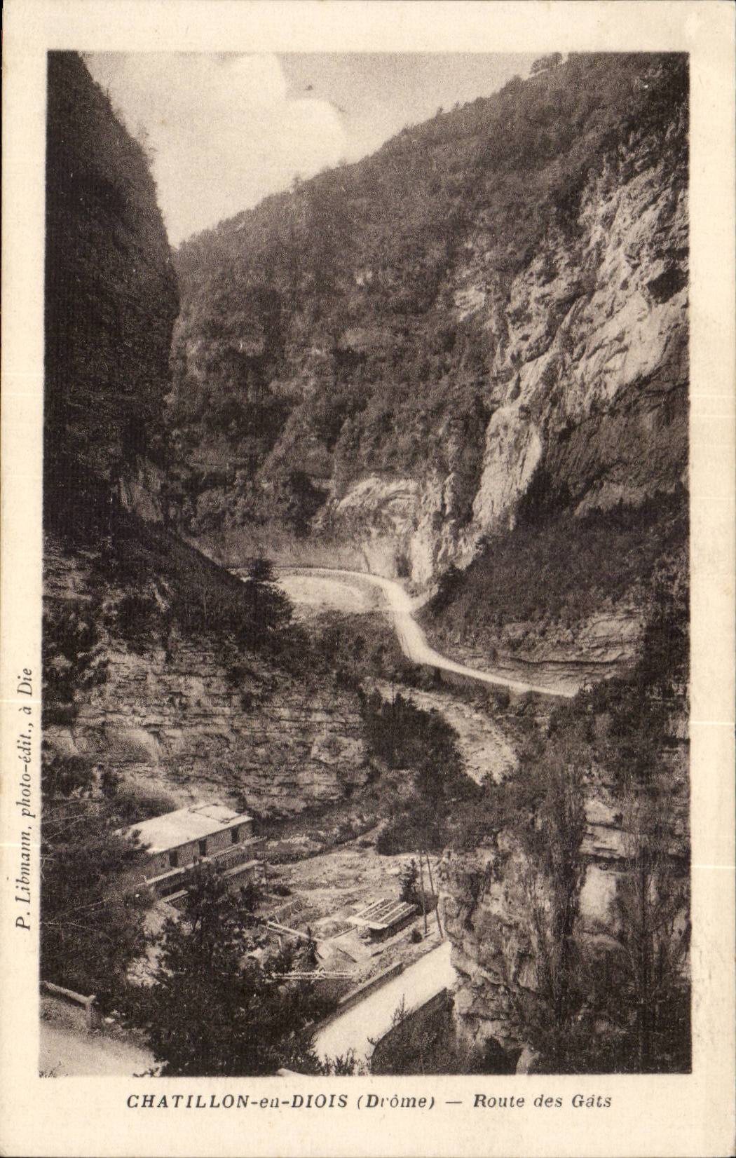 Chatillon in Diois CPA Road of Gats