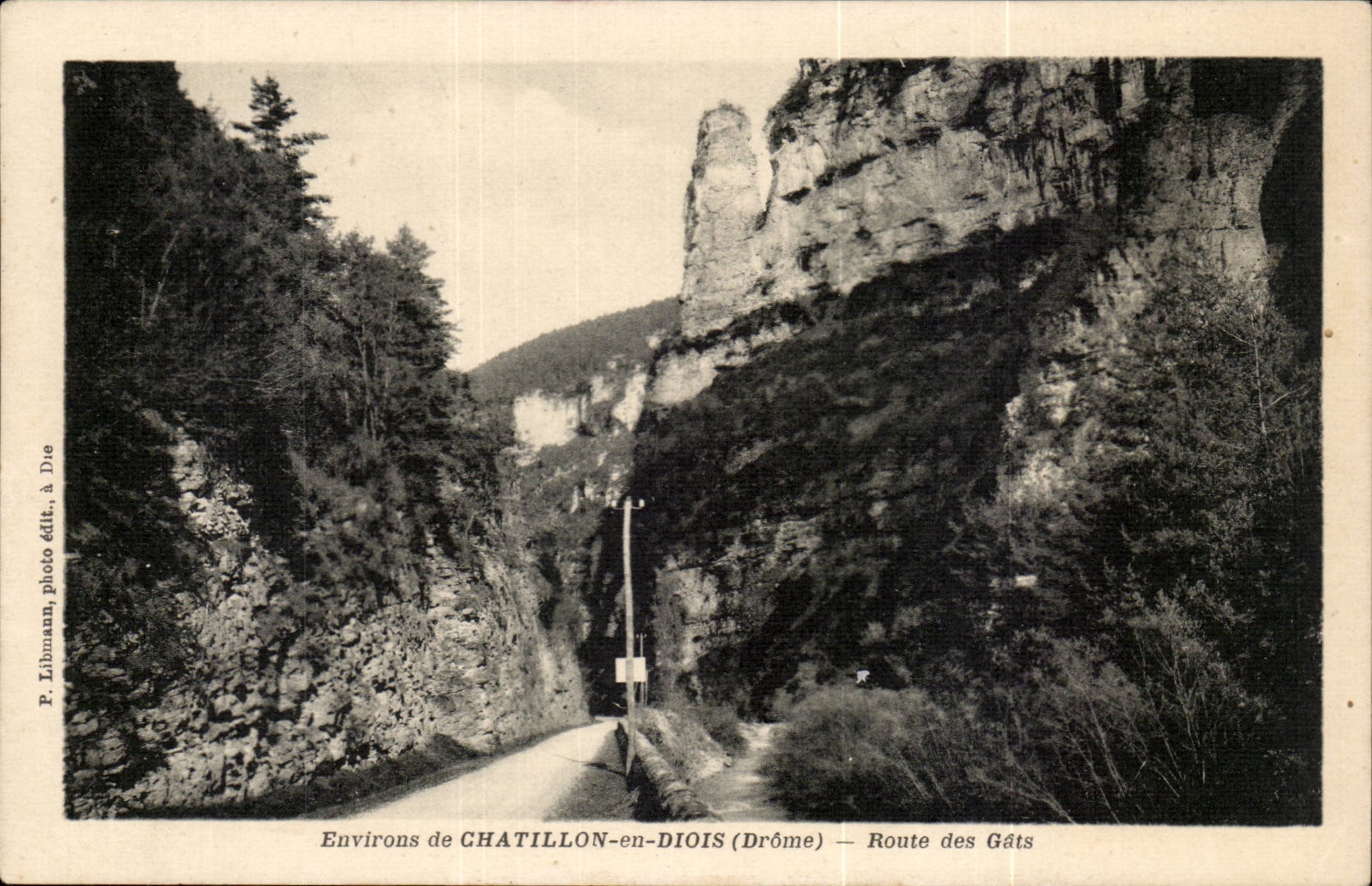 Surroundings of Chatillon in Diois CPA Road of Gats