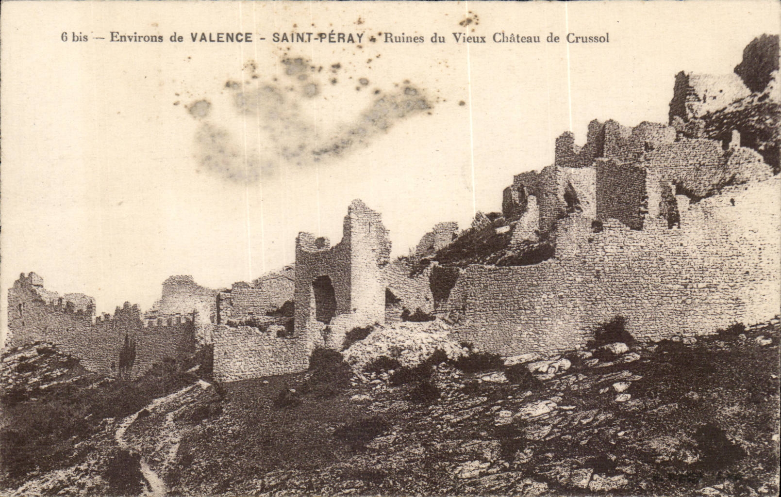 Surroundings of Valence CPA Ruins of the old castle of CRussol