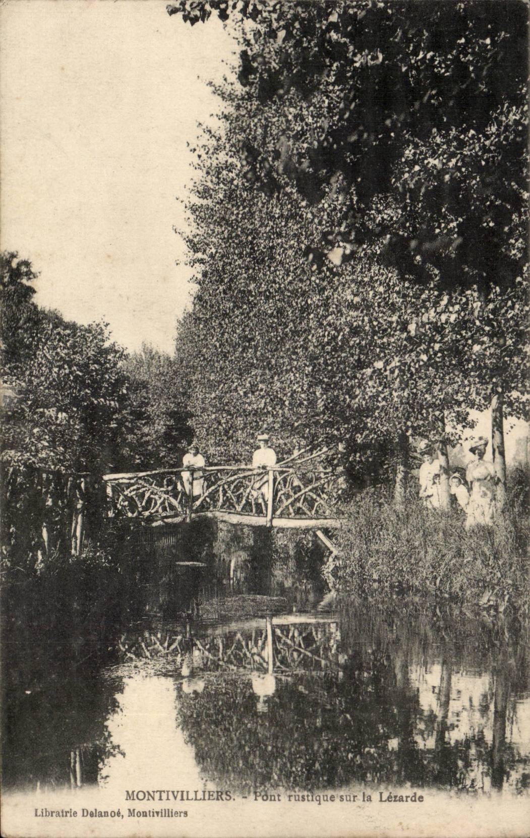 Rustic Montivilliers CPA Bridge on the Crack