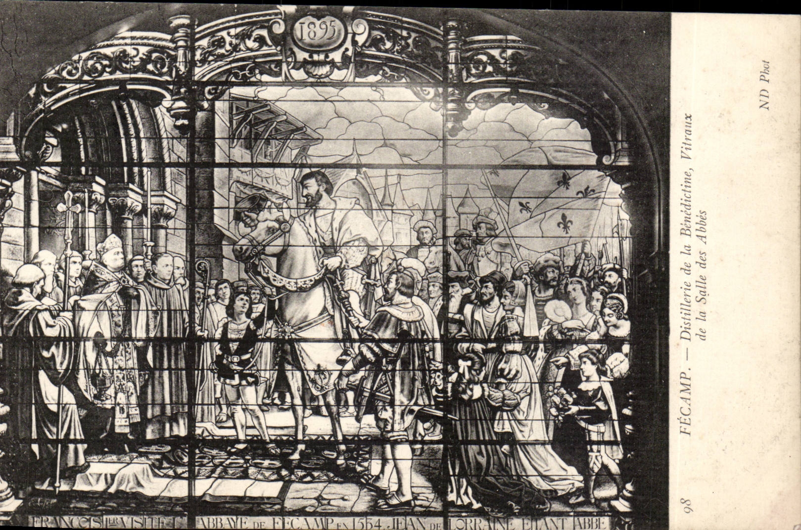 Fecamp CPA Destillieren der Benedictine befleckten Glaser des Raumes der abte