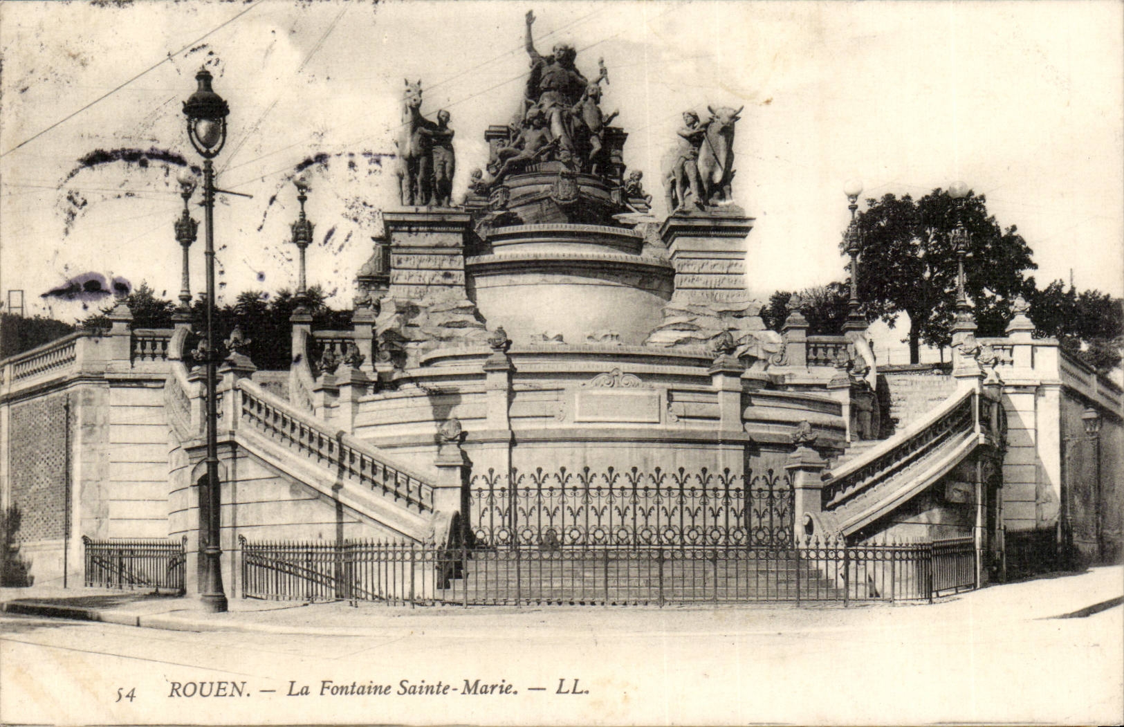 Rouen CPA the fountain Sainte Marie