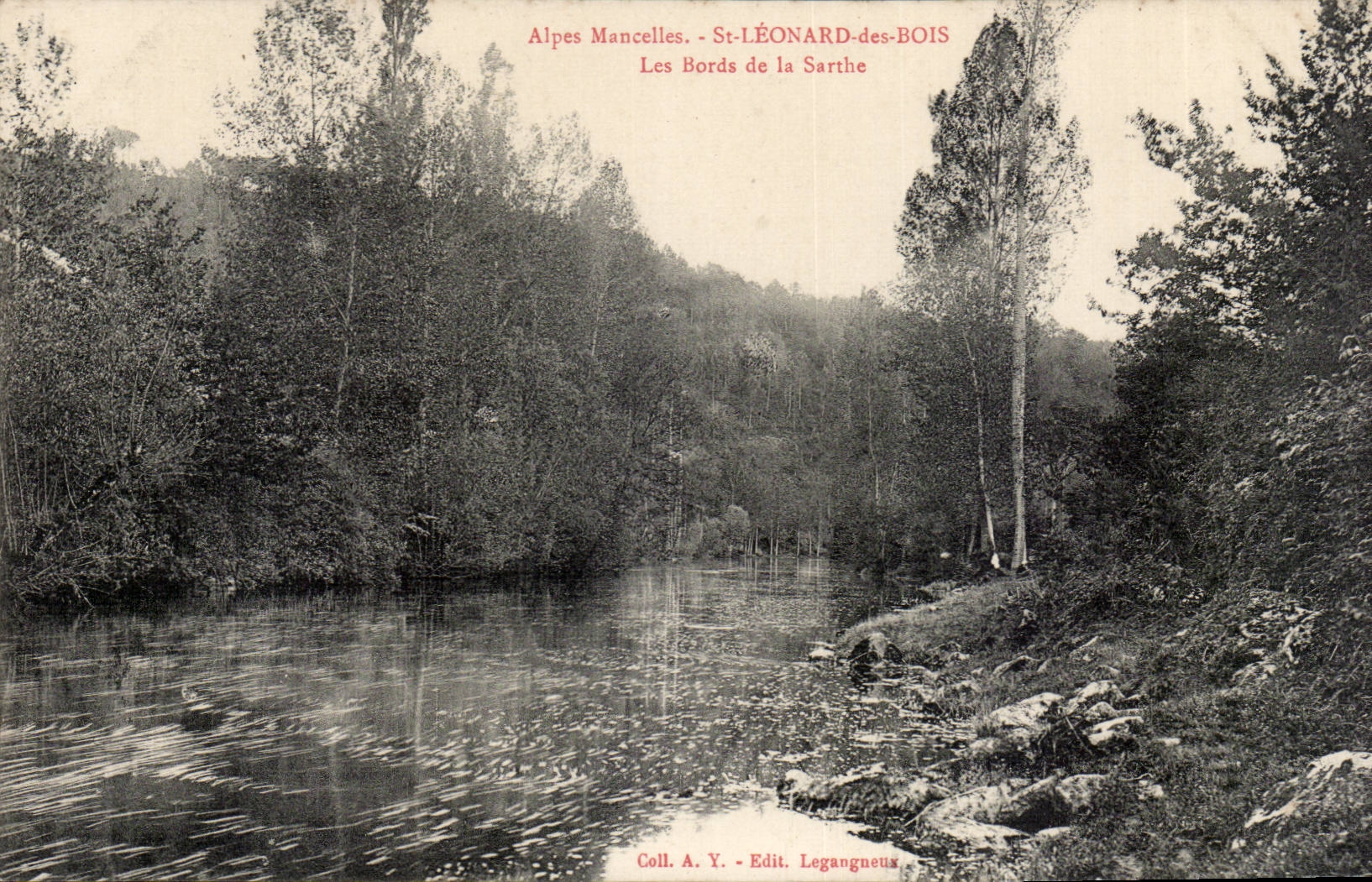 Saint Leonard of Wood CPA edges of the Sarthe