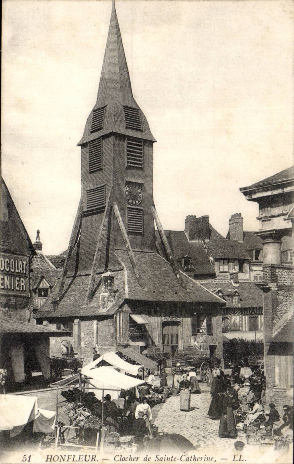 Honfleur CPA Clocher de Sainte CAtherine