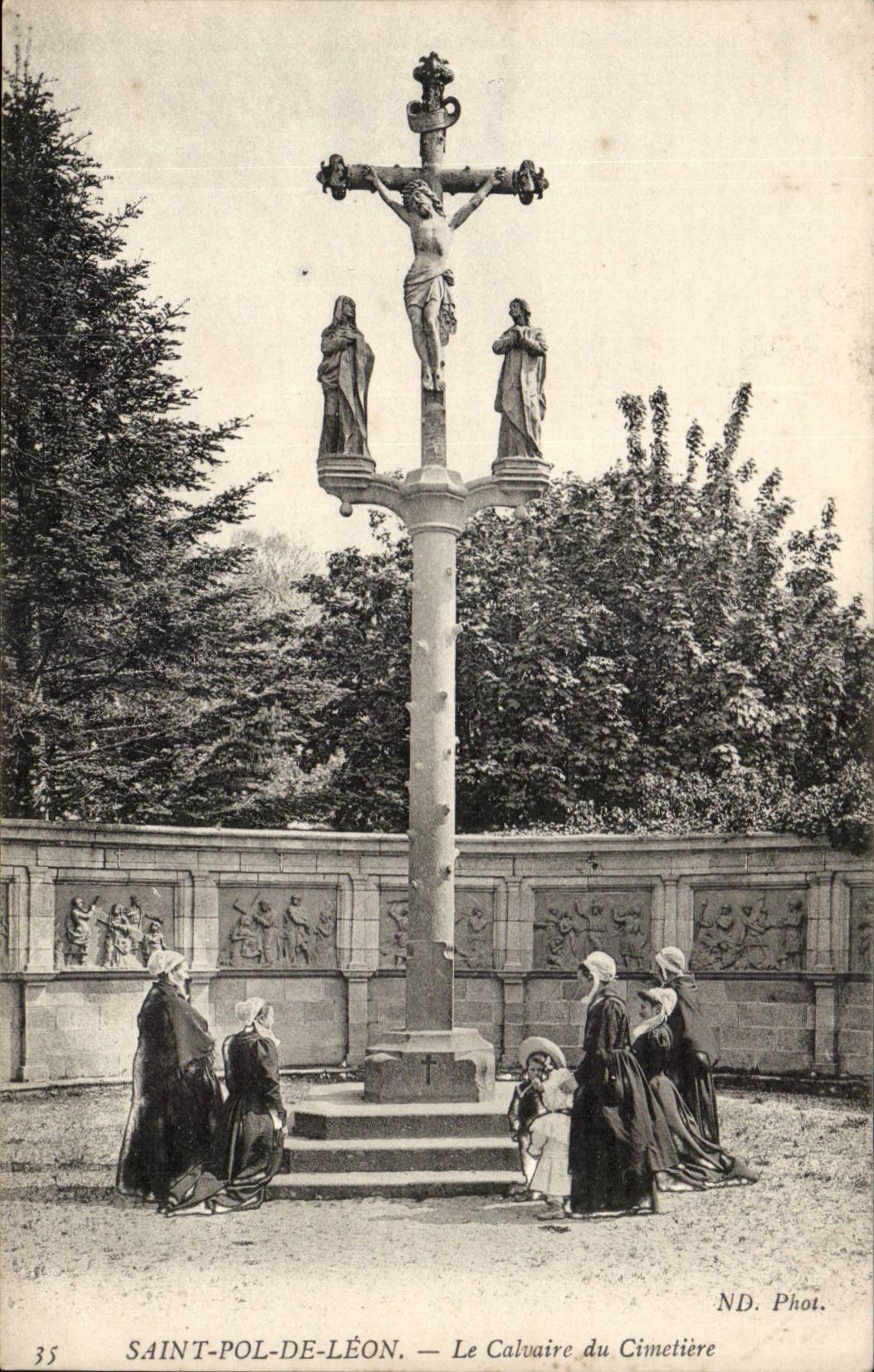 Saint pol of Leon CPA the martyrdom of the cemetery