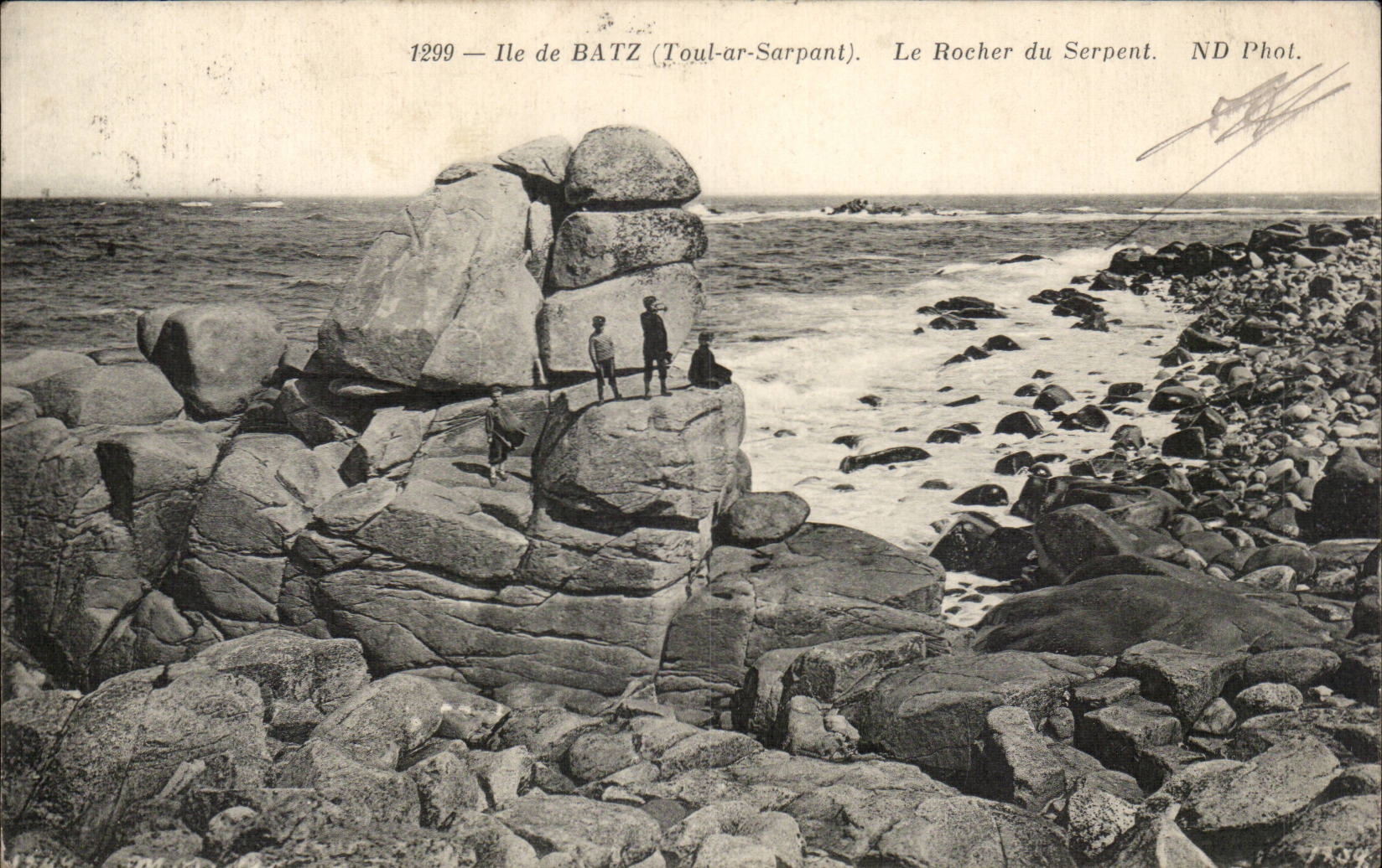 Insel von Batz CPA der Felsen der Schlange