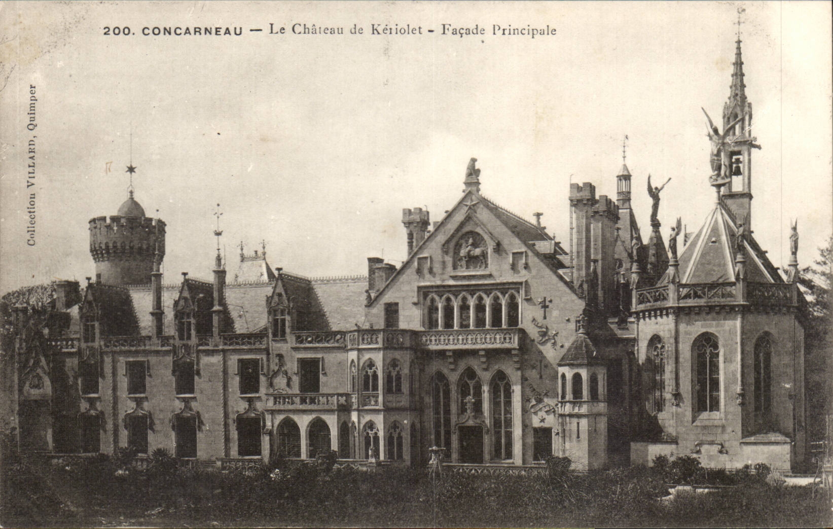 Concarneau CPA the castle of Keriolet principal Frontage