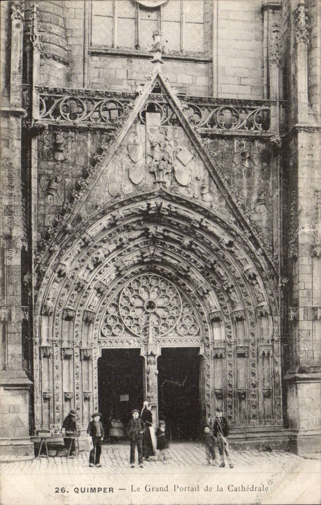 Quimper cPA the large gate of the cathedral
