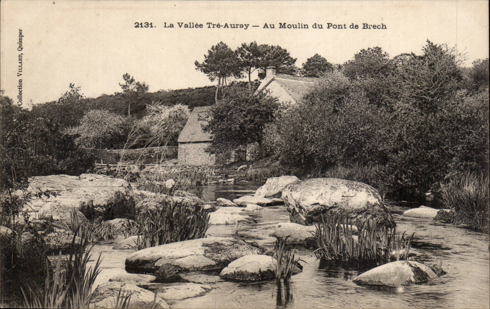 The valley Tre Auray CPA With the mill of the bridge of Brech
