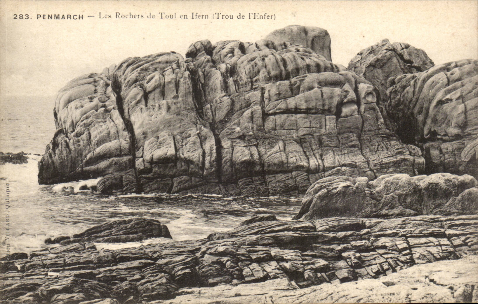 Penmarch CPA Felsen von Toul in Hern (Loch der Holle)