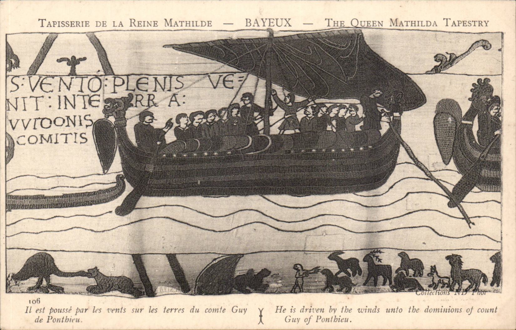 Bayeux CPA Tapisserie der Konigin Mathilde Harold ist Wachstum durch die Winde auf Grund des Zahlimpulses Guy de Ponthieu