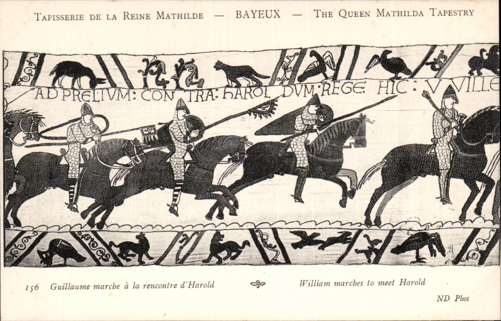 CPA Tapisserie des Marktes der Konigin Mathilde Bayeux Guillaume mit der Sitzung von Harold