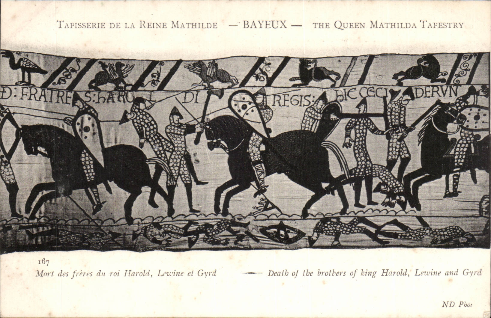 CPA Tapisserie der Konigin Mathilde Bayeux der Bishop Bruders des Bayeux-Odon von Guillaume
