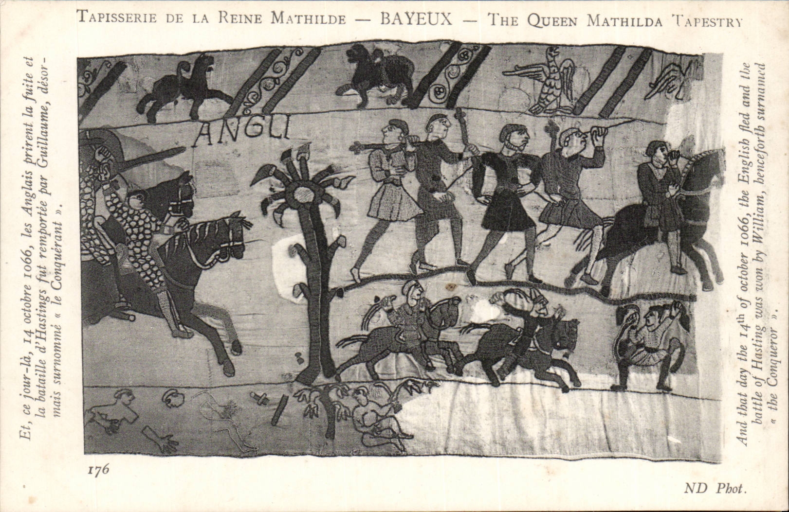 CPA Tapisserie der Konigin Mathilde Bayeux an diesem Tag das 14 Oktober 1066