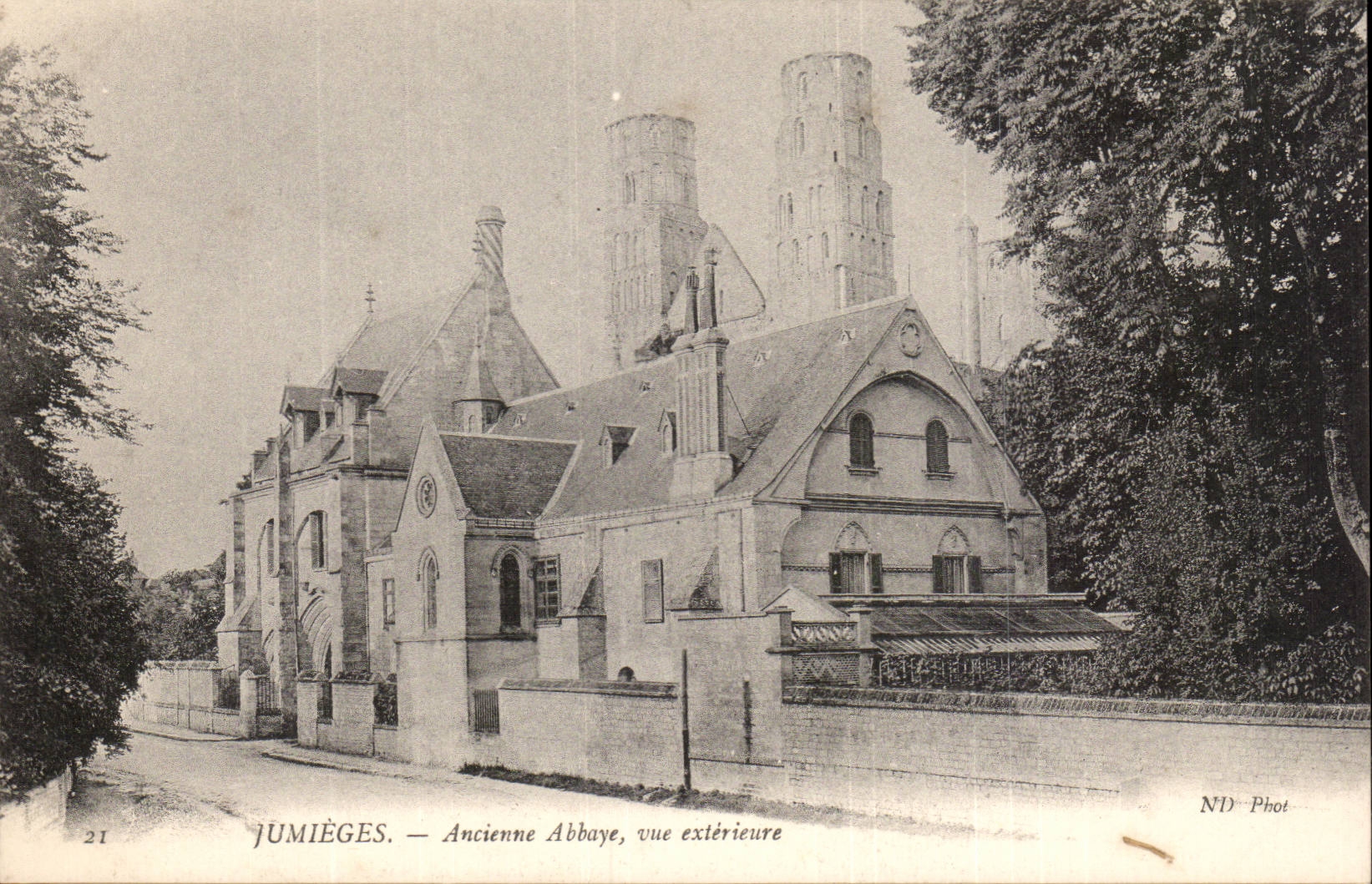Jumieges CPA Old abbey seen external