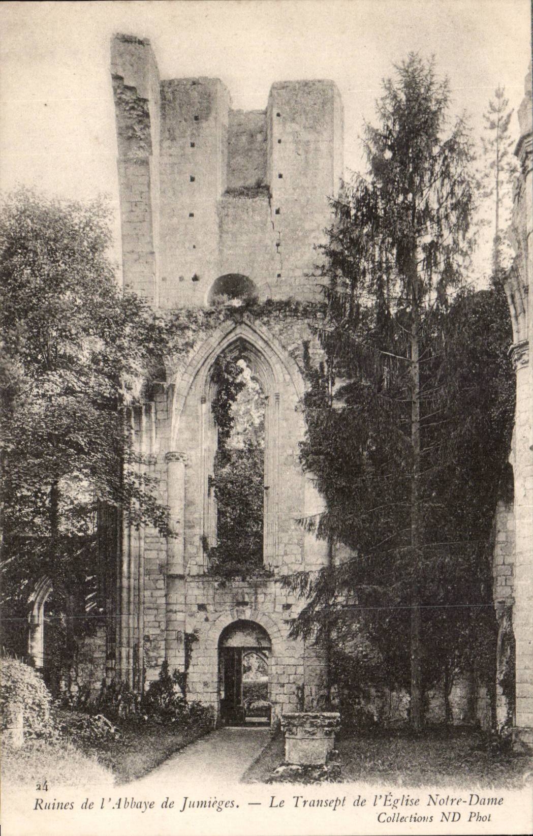 Old Jumieges CPA abbey of Jumieges the transept of the Notre Dame church