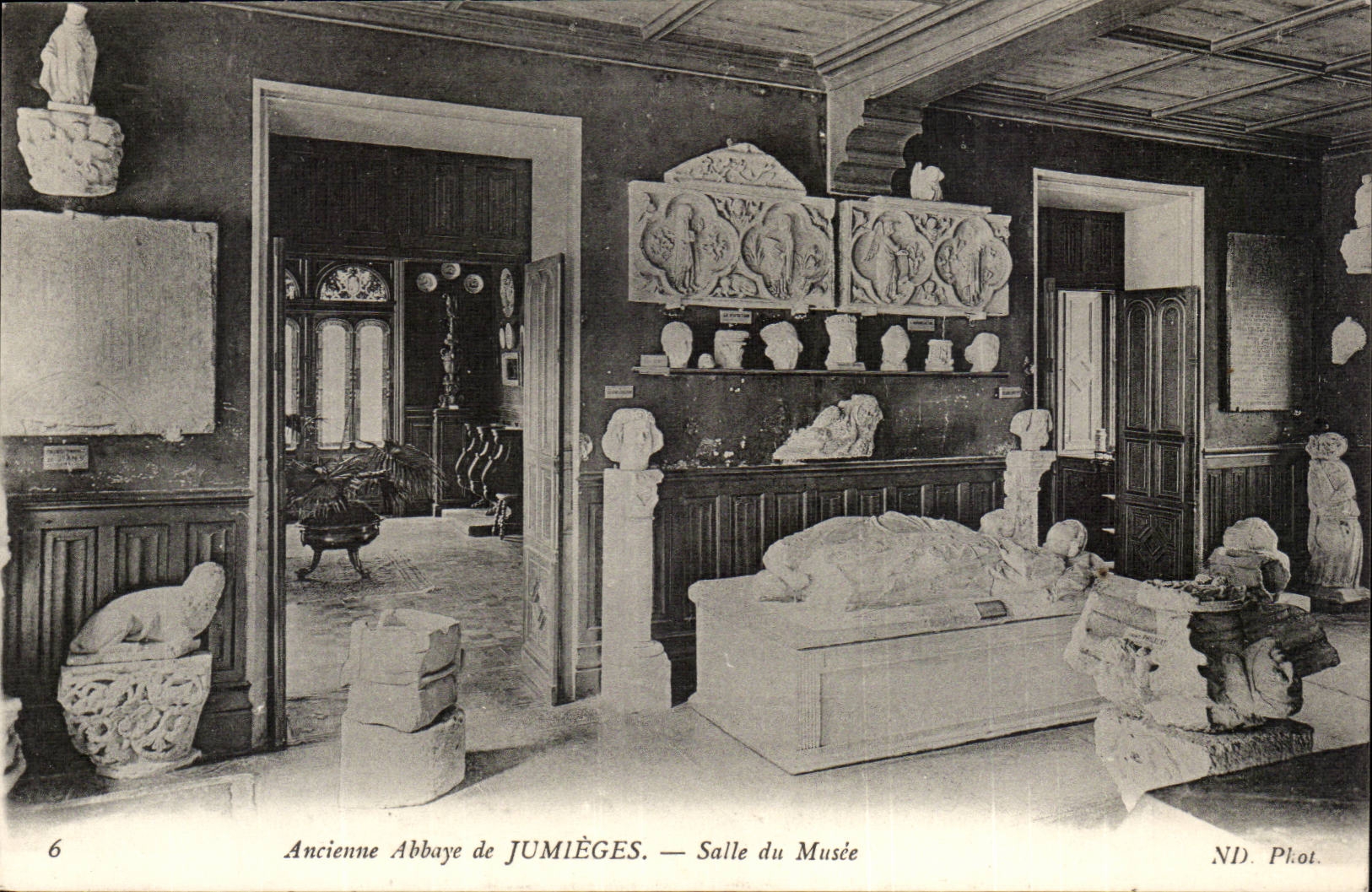 Old abbey of Jumieges CPA Room of the museum