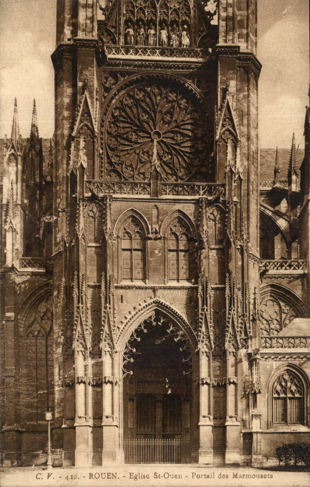 Rouen CPA Church Saint Ouen Gate of the marmousets